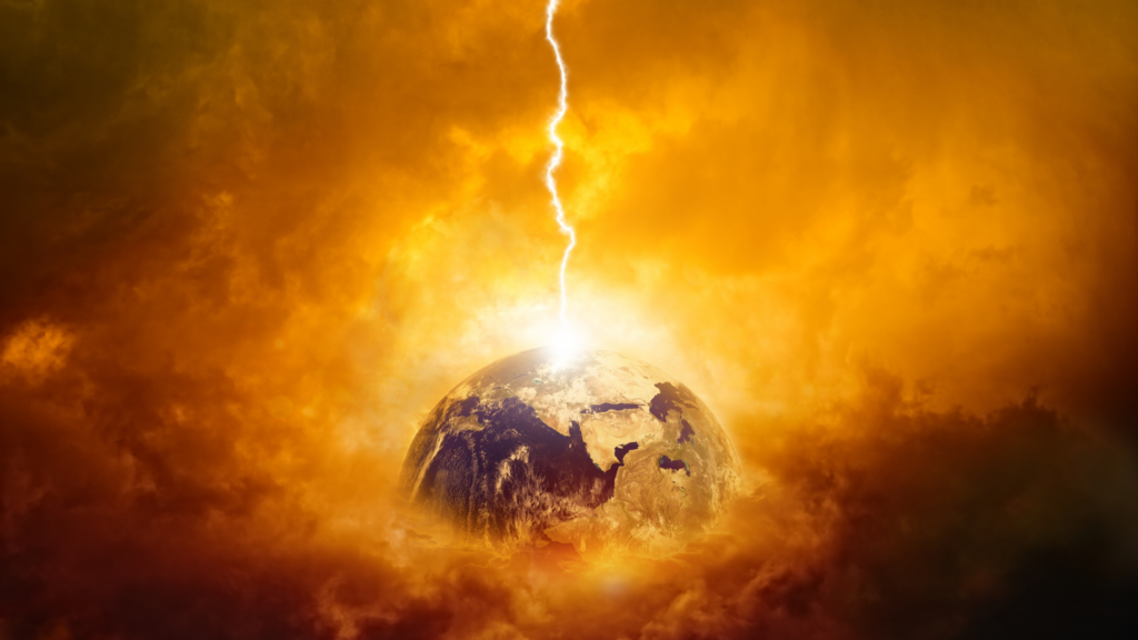 A lightning strike to the globe